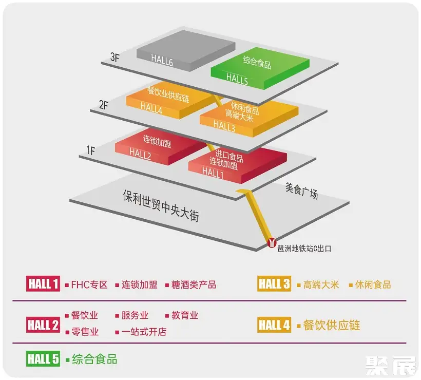 广州食品展展馆平面图