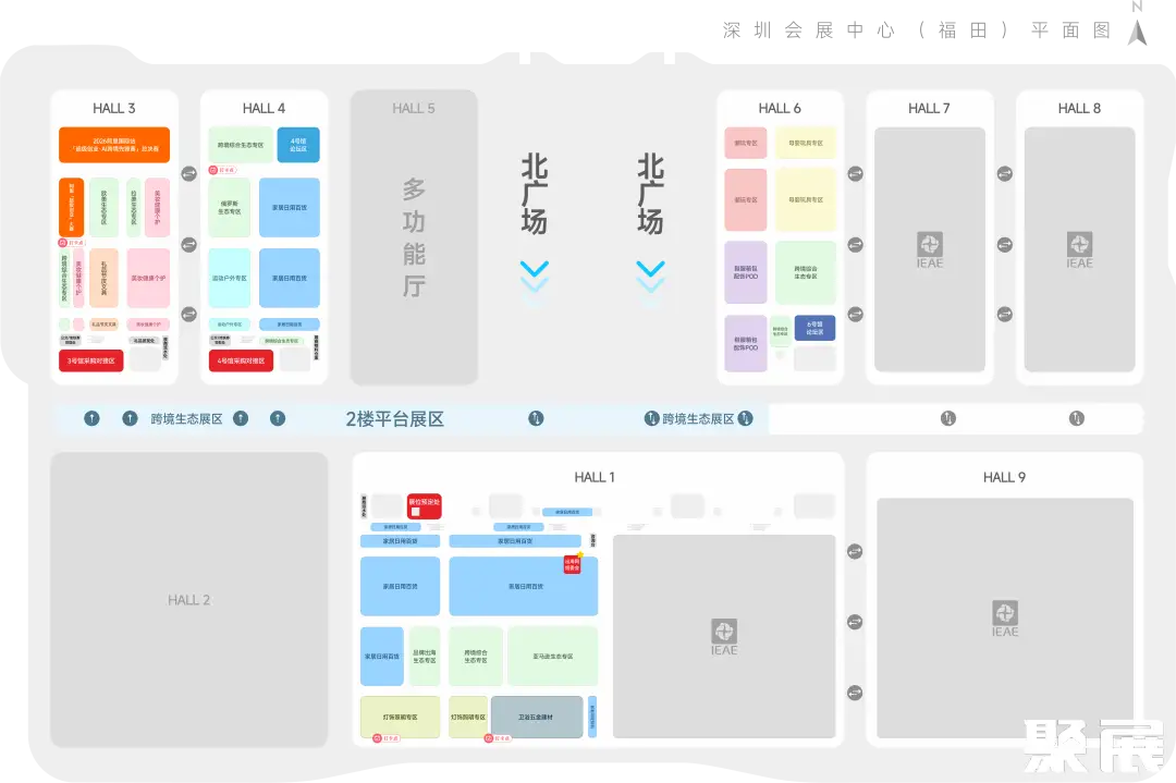 CHWE深圳跨境展展馆平面图