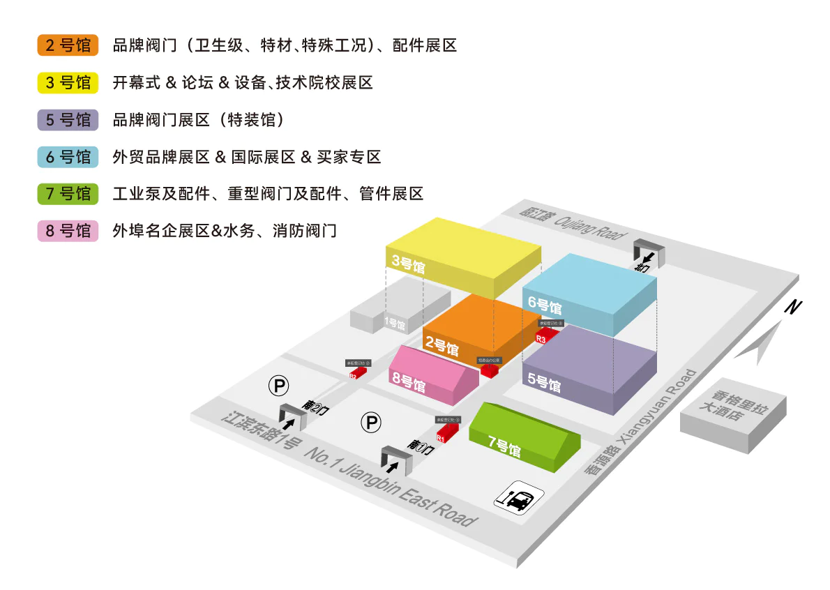 溫州泵閥展展館平面圖