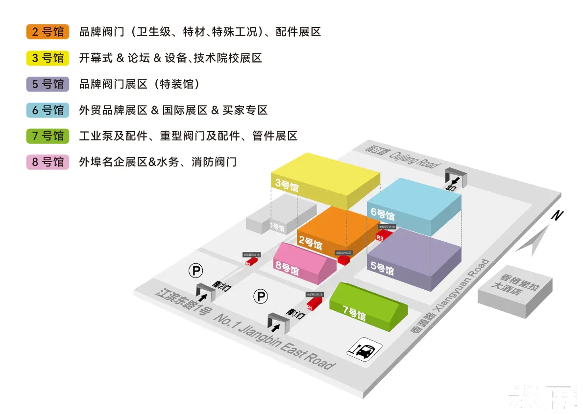 溫州泵閥展展館平面圖