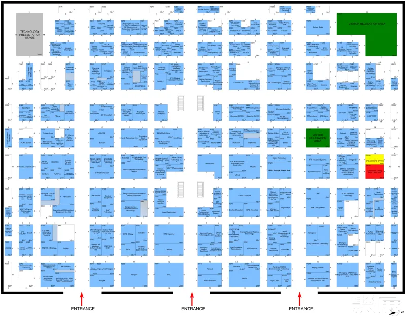 上海汽车测试展展馆平面图