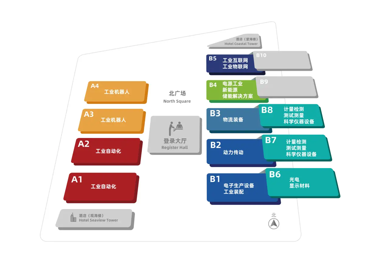 青岛智能装备展展馆平面图