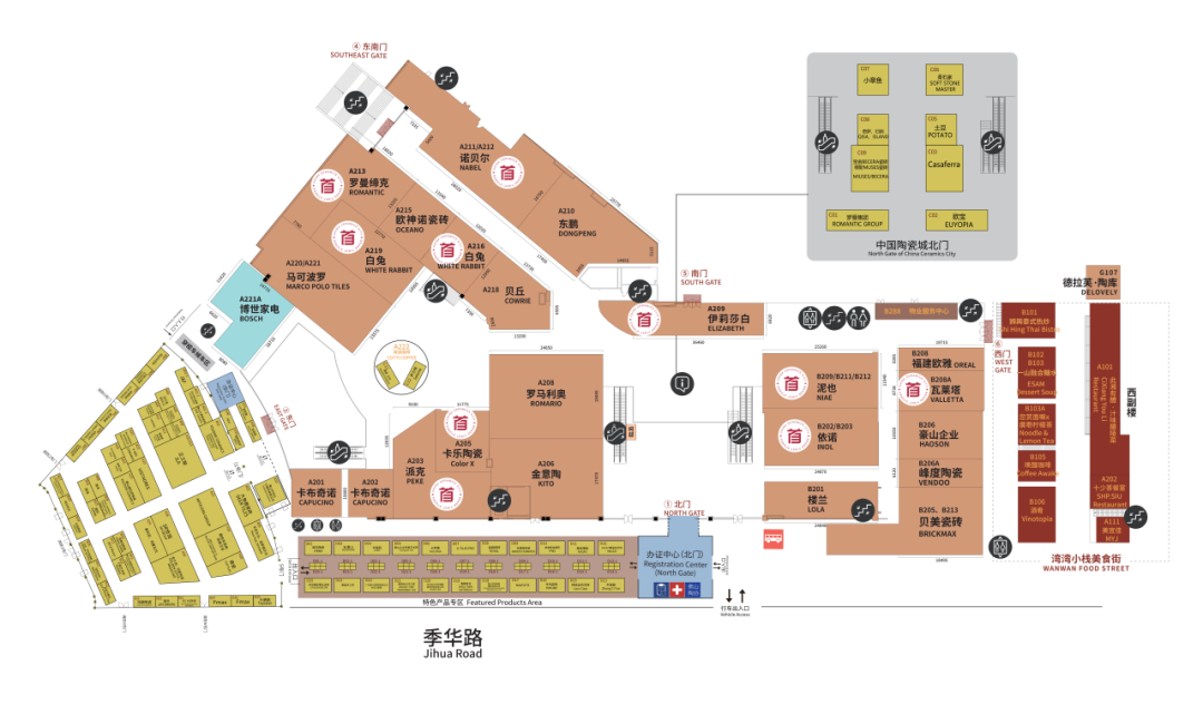 佛山陶博会展馆平面图
