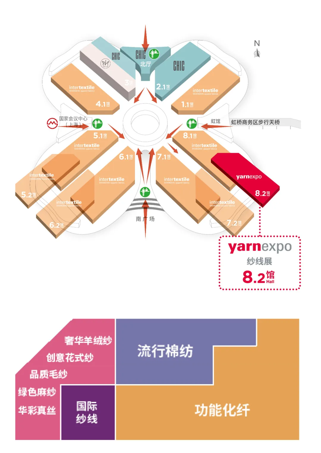 上海纱线展展馆平面图