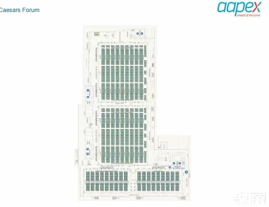 AAPEX汽配展展馆平面图