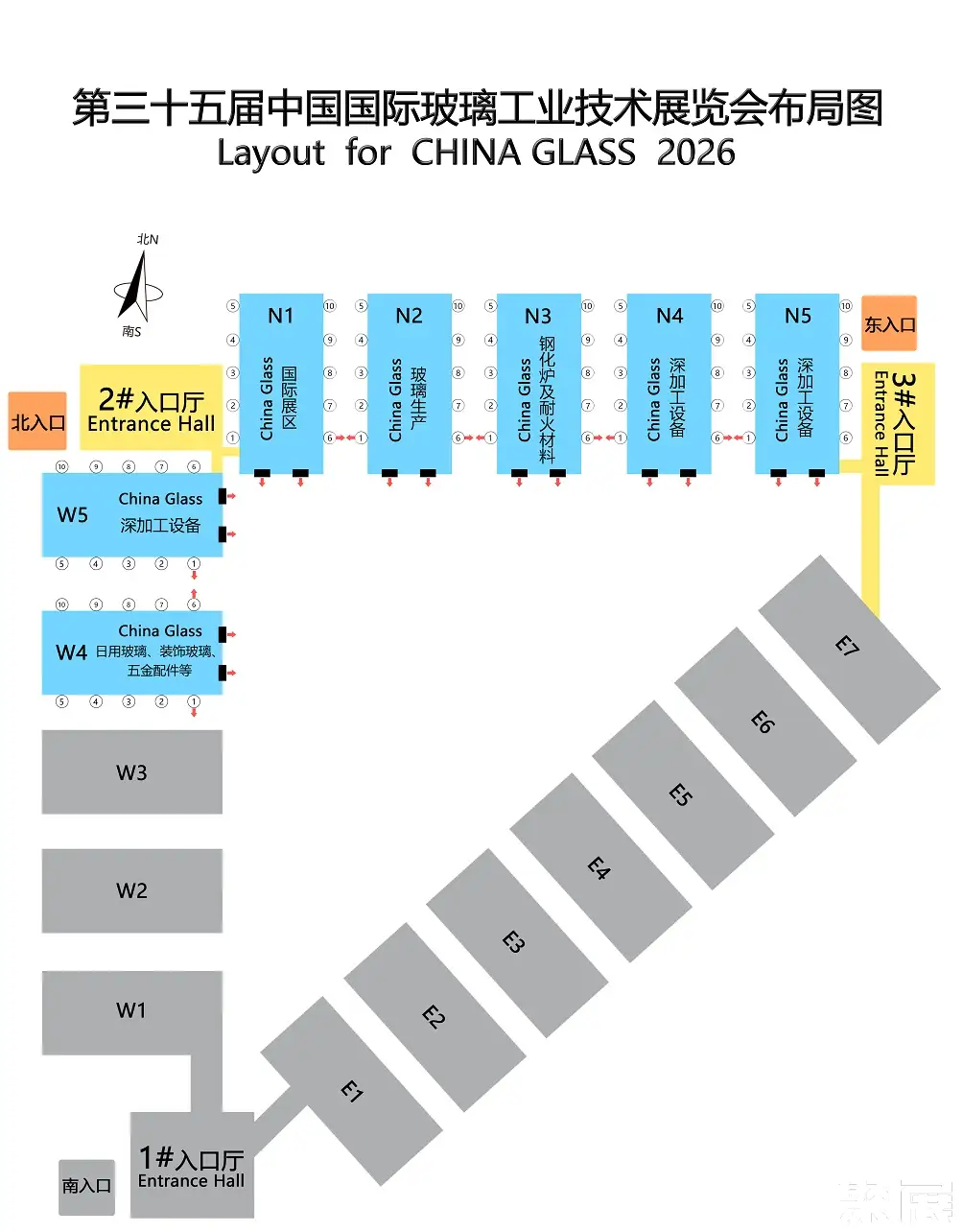 中国玻璃展展馆平面图