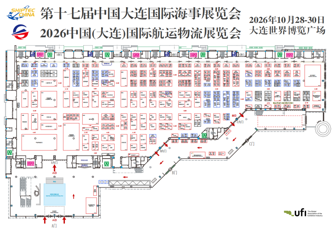 大连海事展展馆平面图