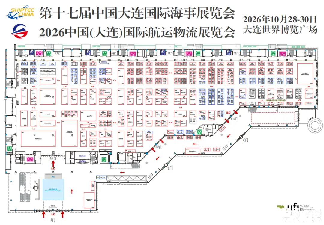 大连海事展展馆平面图