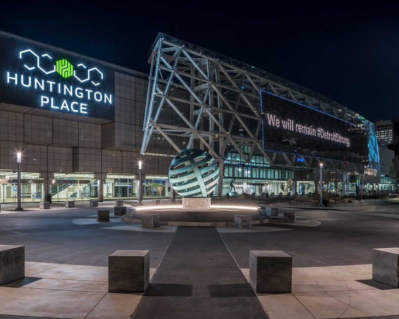 美国底特律亨廷顿广场会展中心实拍图