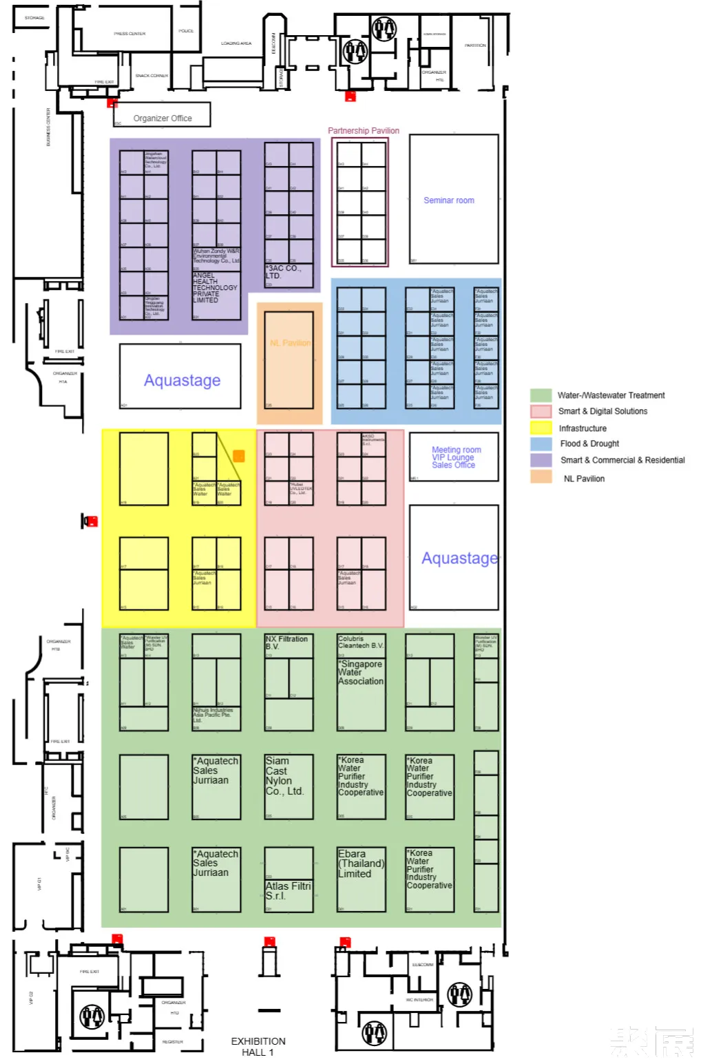 泰国水展展馆平面图