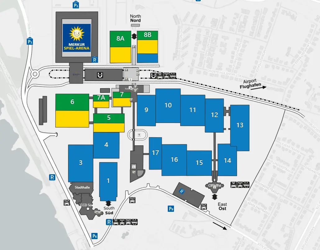 杜塞爾多夫橡塑展展館平面圖