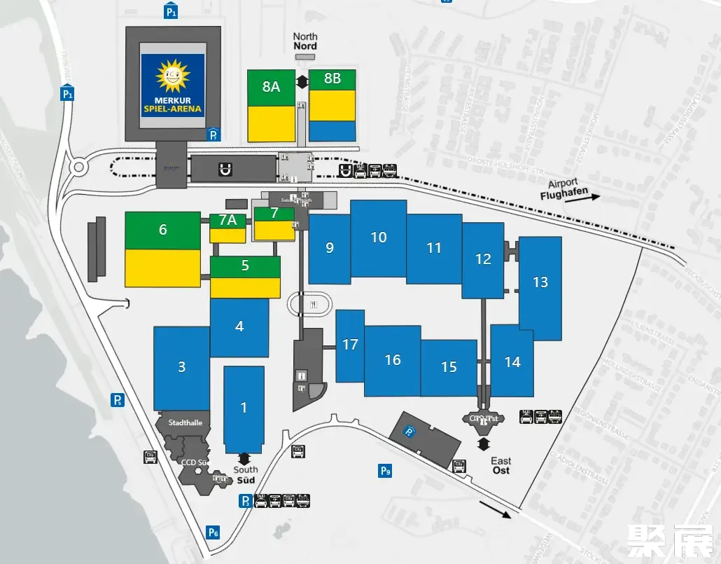 杜塞爾多夫橡塑展展館平面圖
