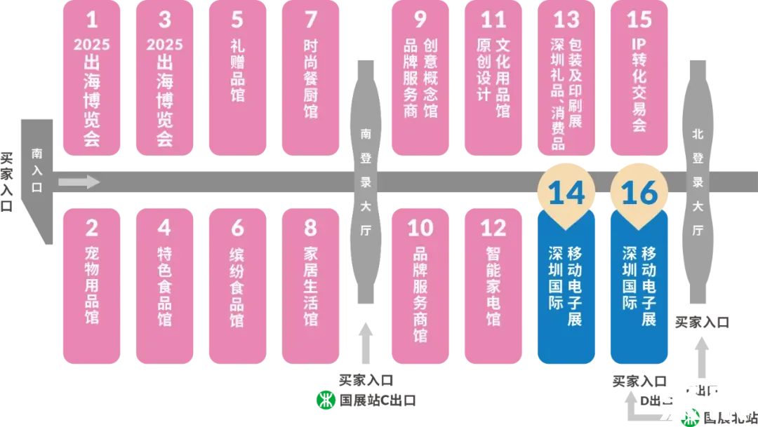 深圳移動(dòng)電子展展館平面圖