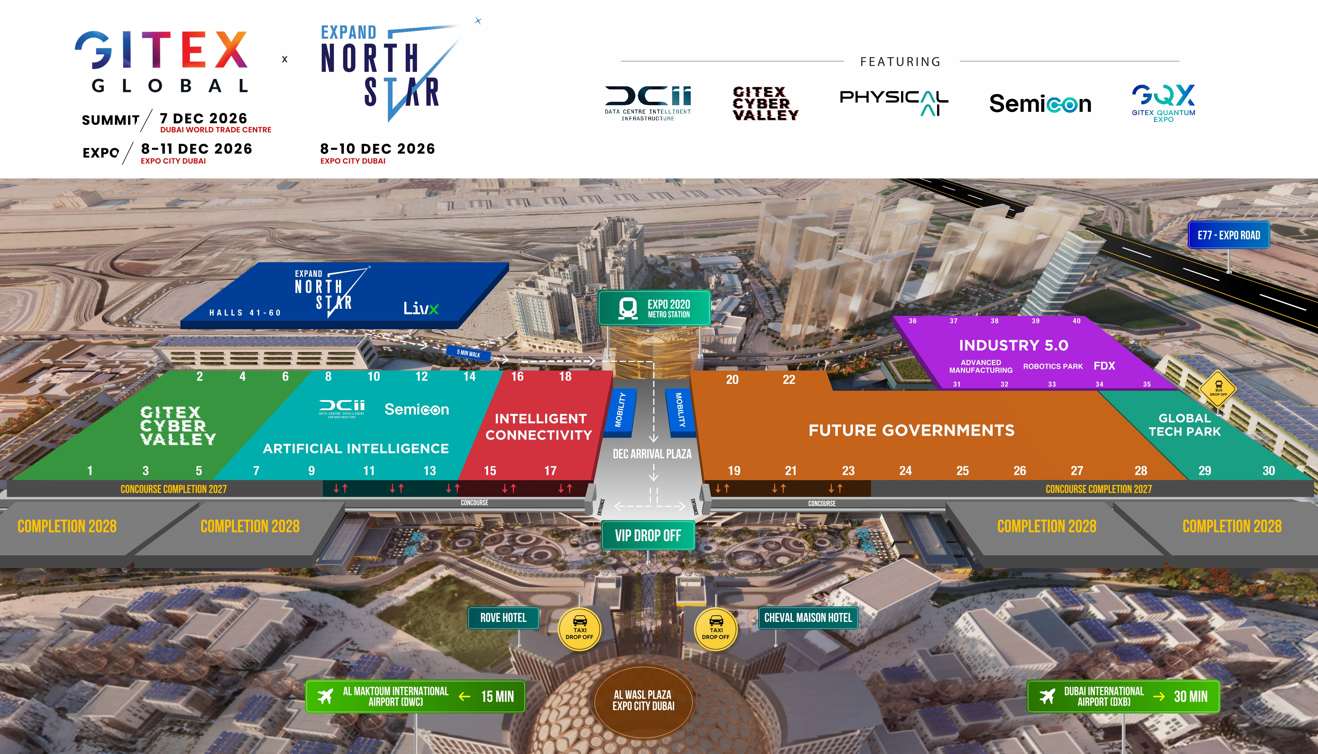 迪拜電子展展館平面圖