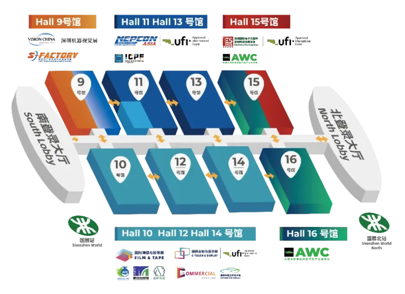 深圳机器视觉展展馆平面图