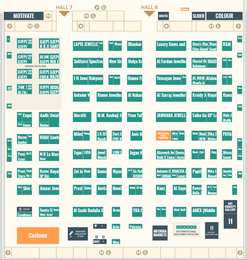 巴林珠宝展展馆平面图