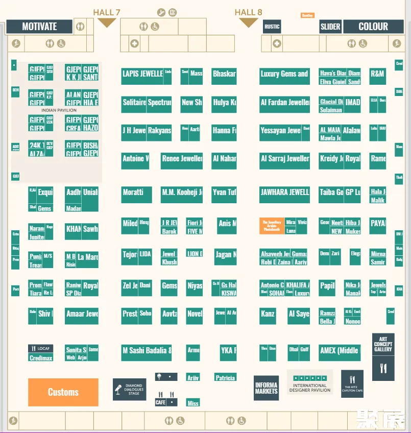 巴林珠宝展展馆平面图