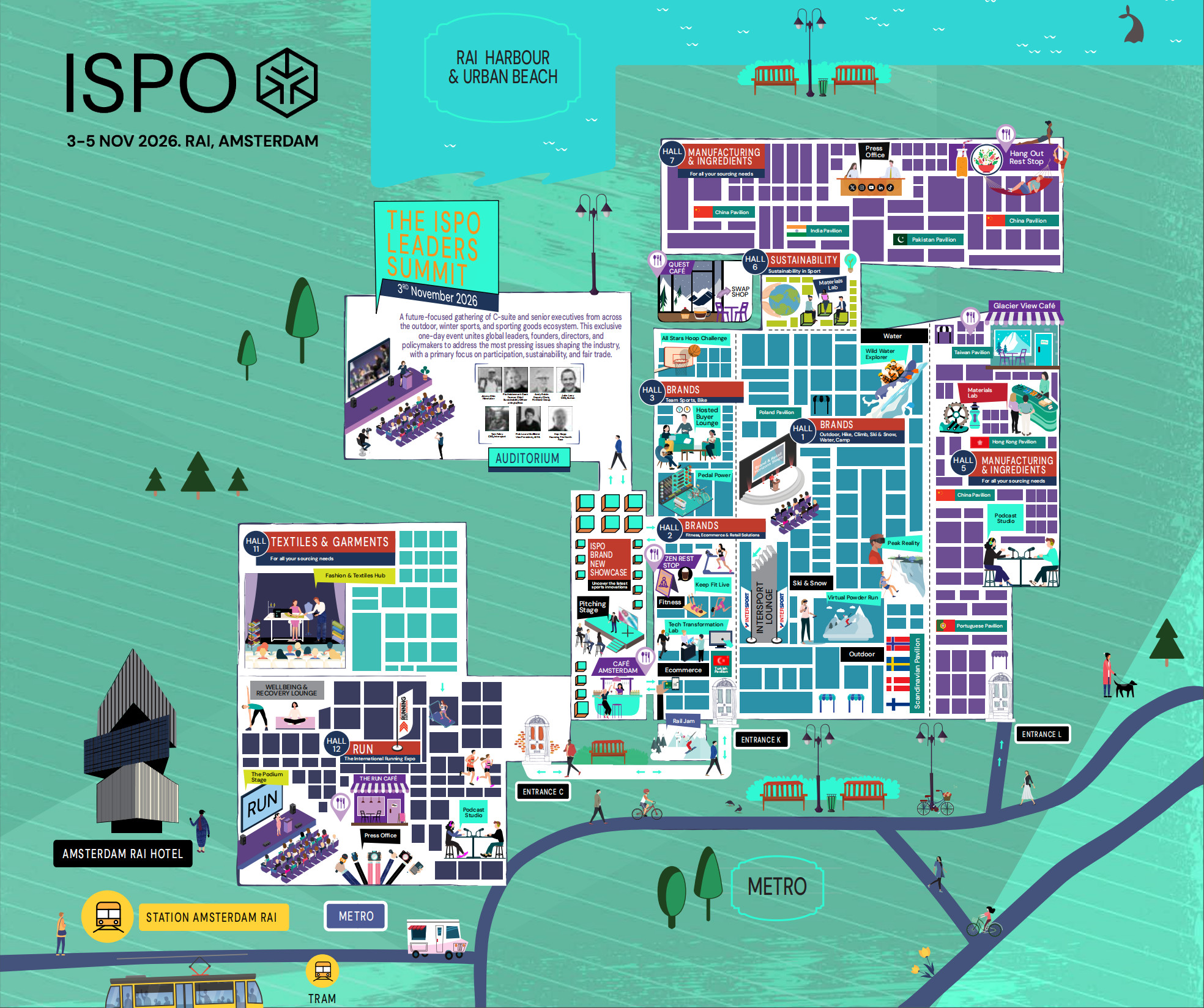 歐洲體育用品展展館平面圖