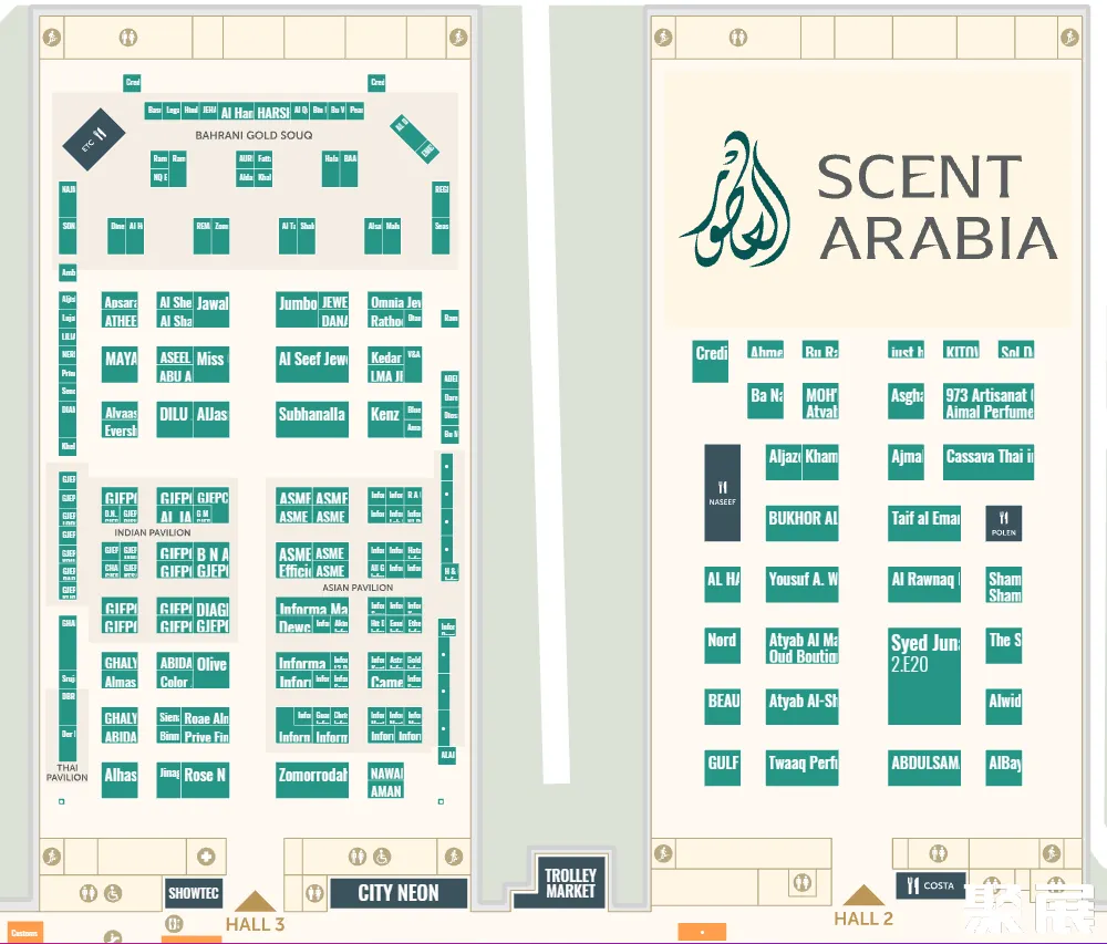 巴林珠宝展展馆平面图