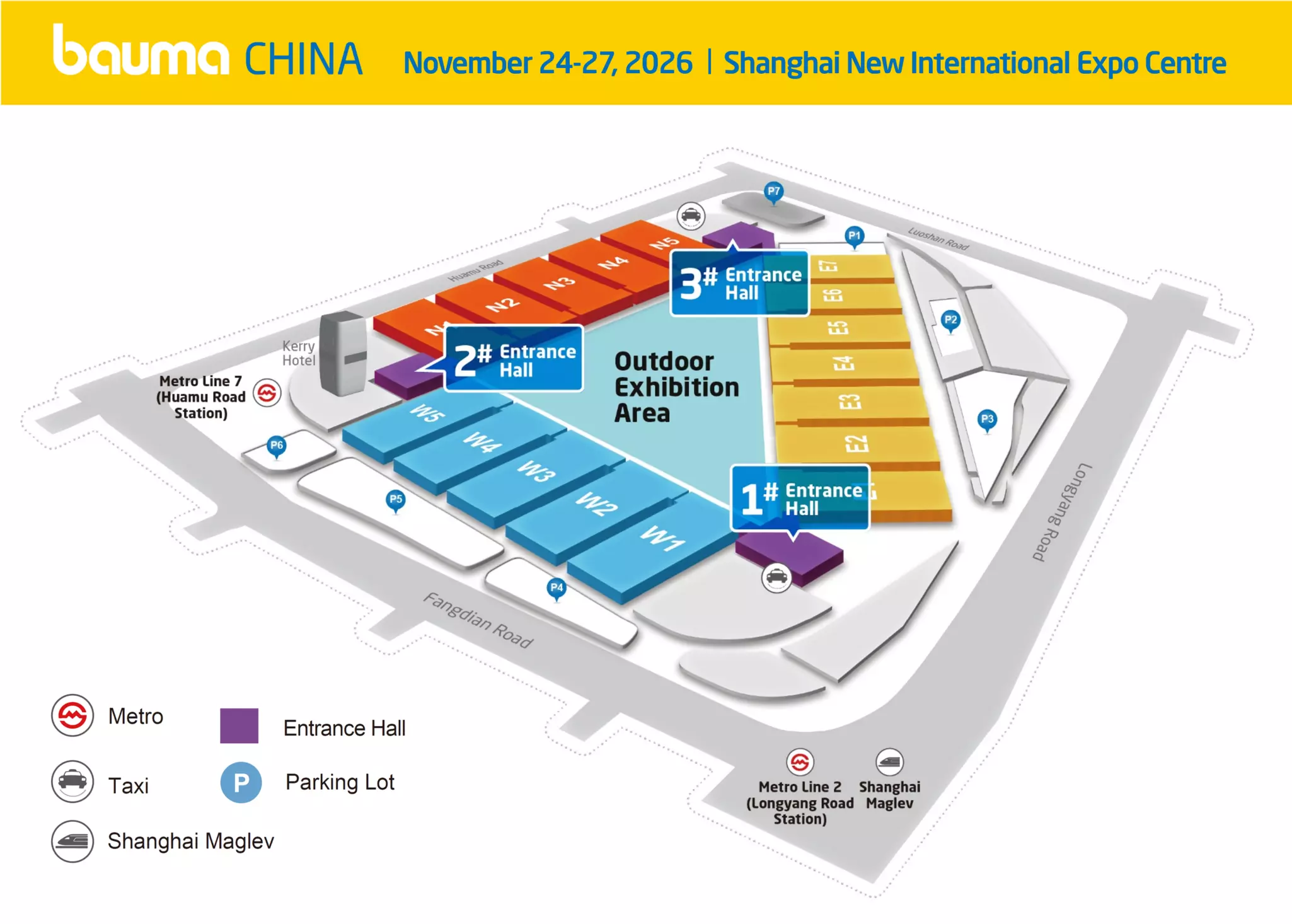 上海宝马展BAUMA展馆平面图
