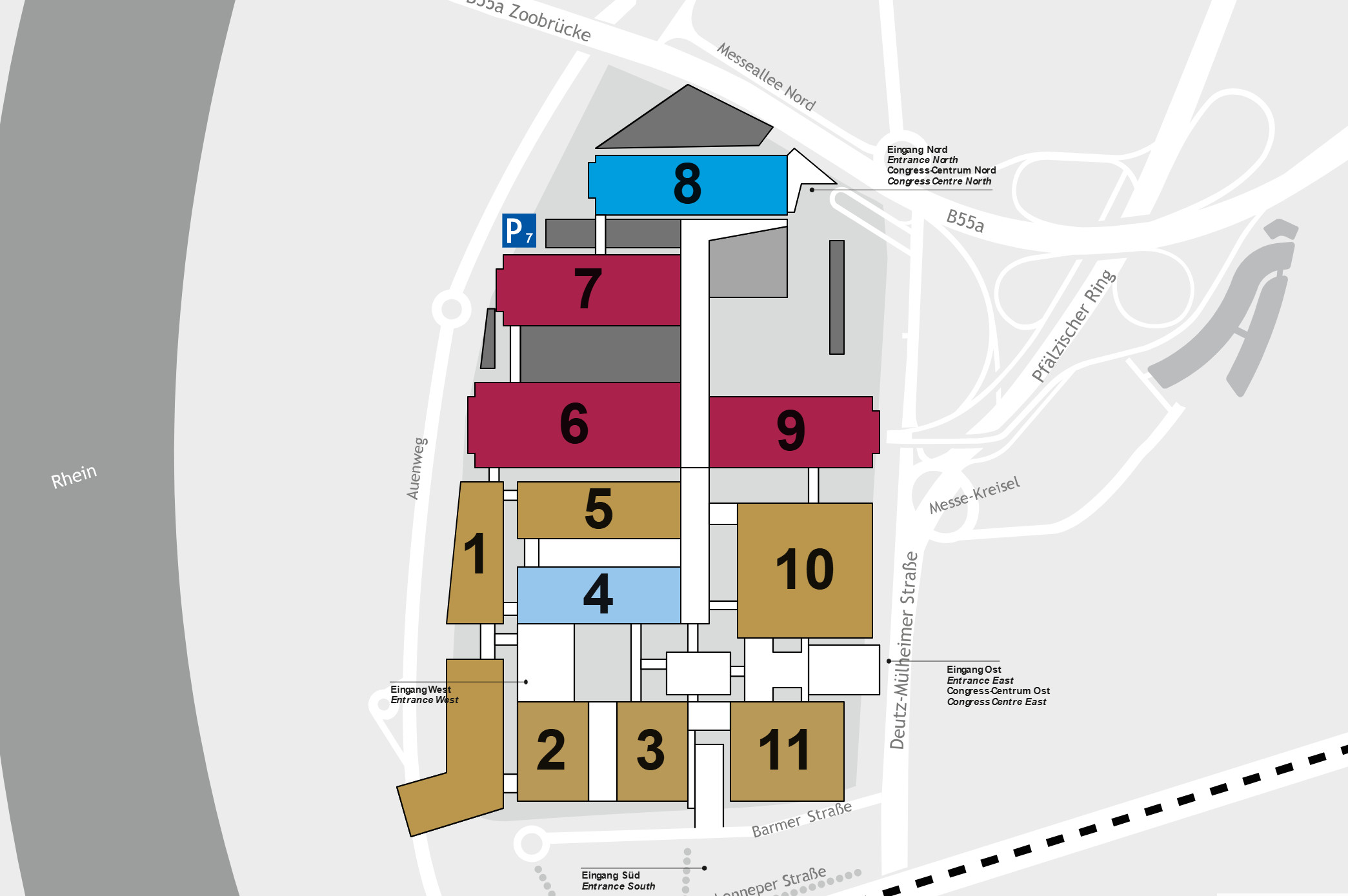 科隆食品展ANUGA展館平面圖