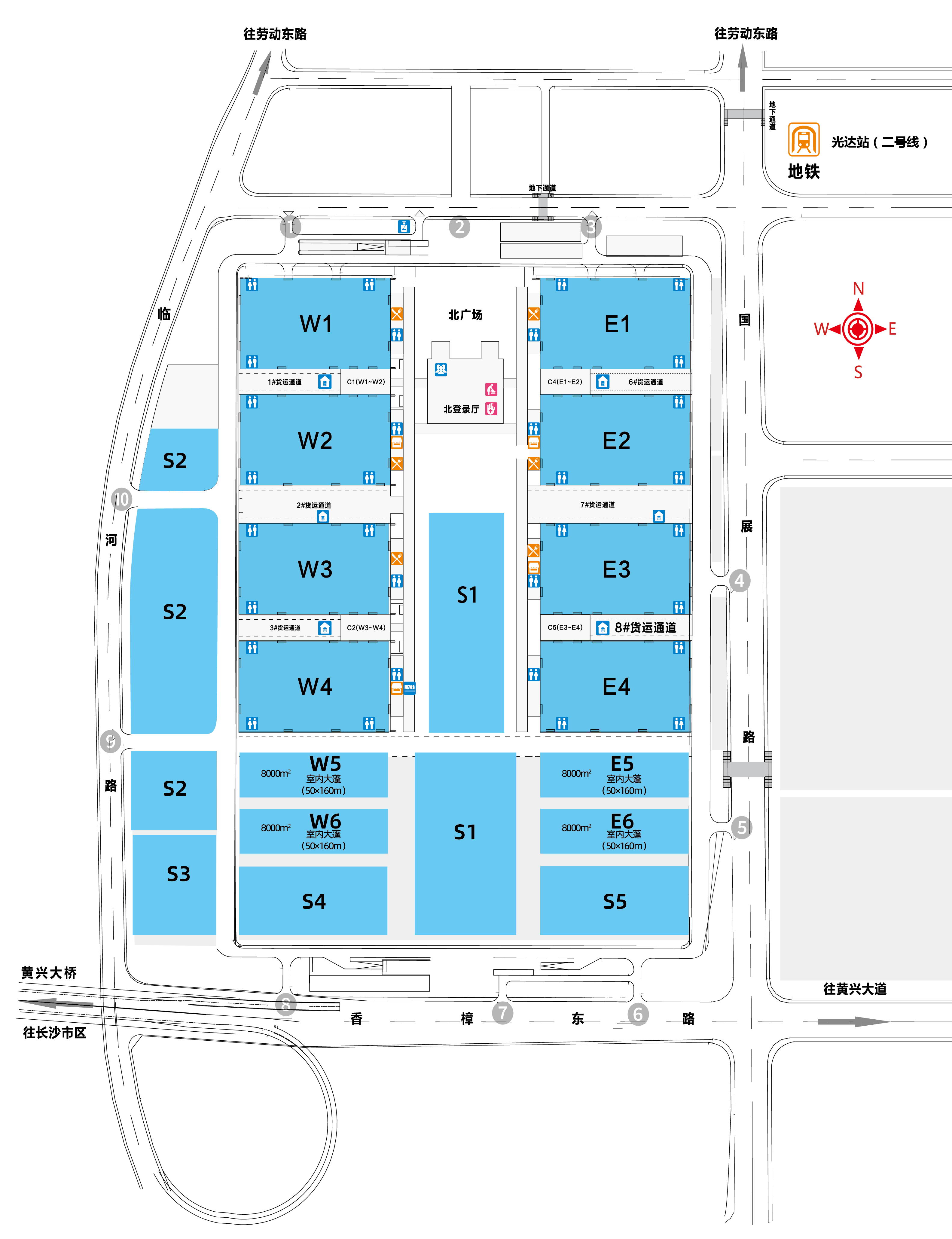 长沙工程机械展展馆平面图