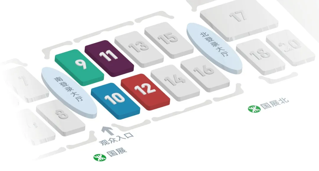 IOTE物联网展展馆平面图