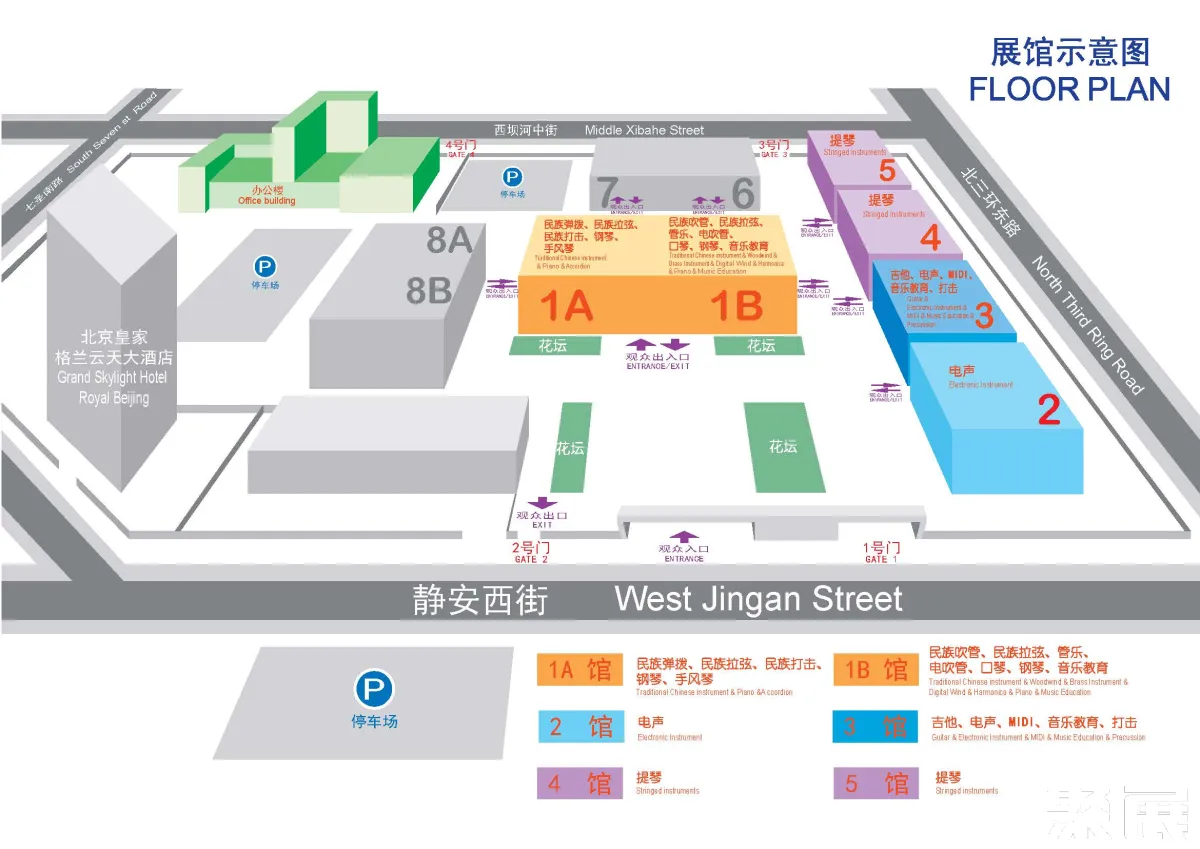 北京乐器展展馆平面图