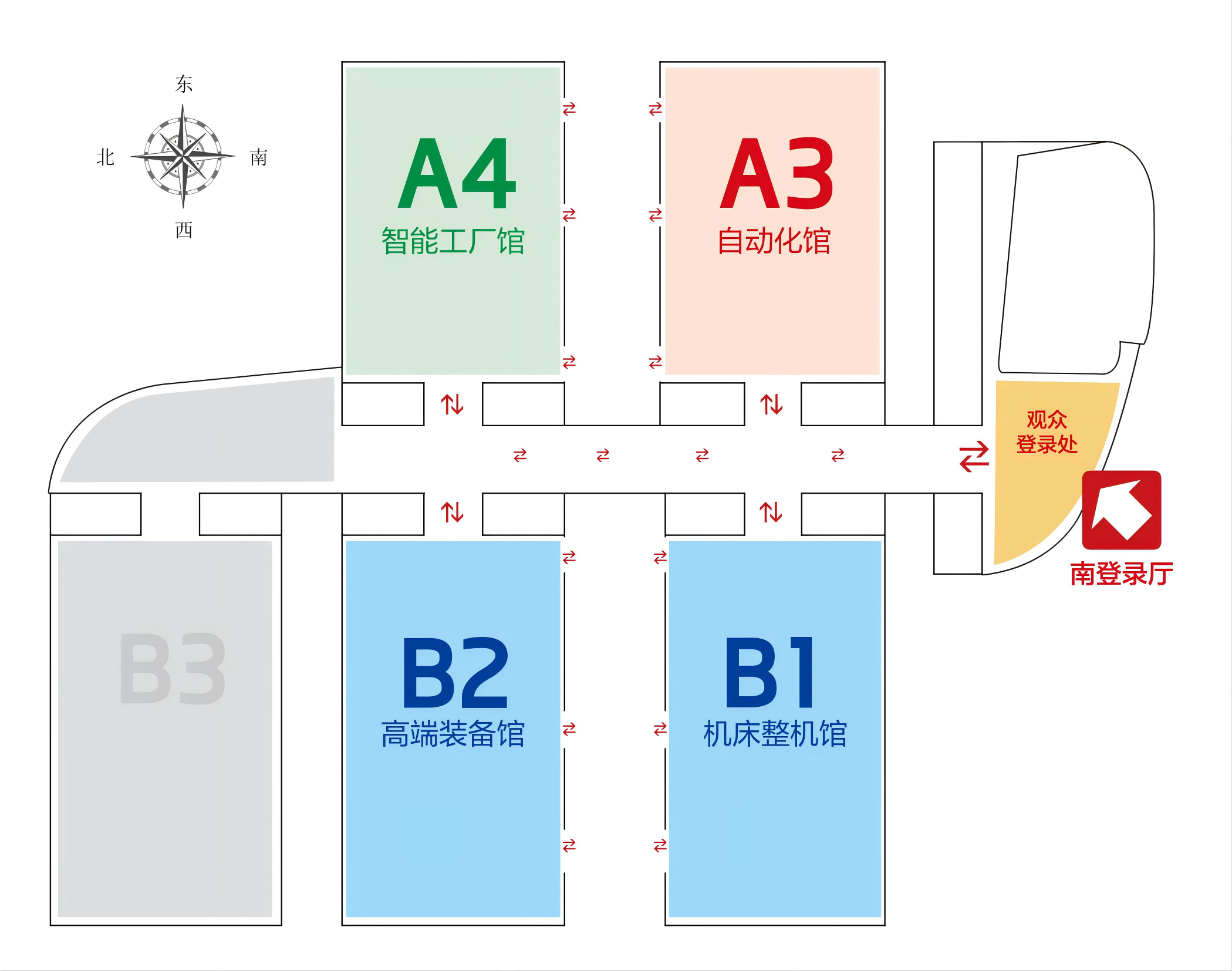 烟台制博会展馆平面图