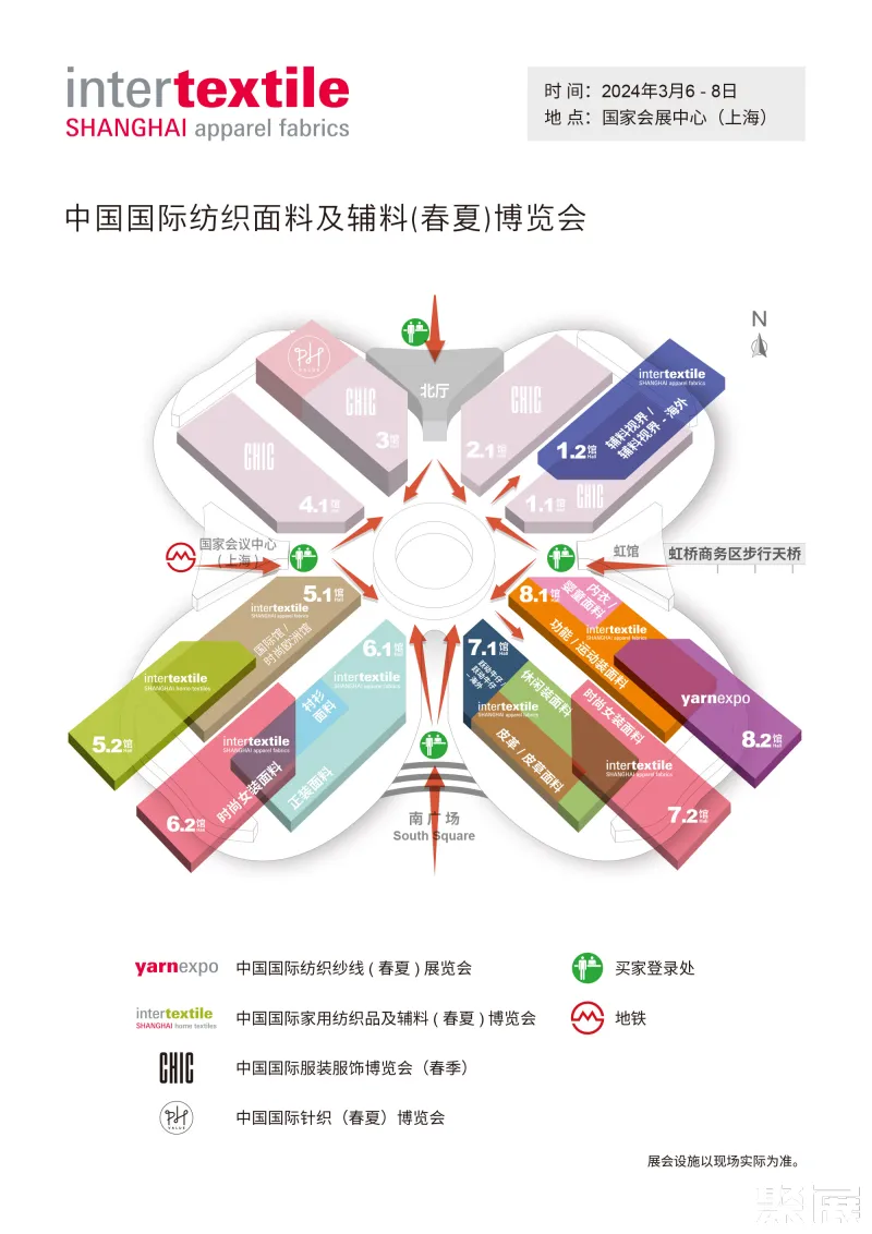 上海面辅料展展馆平面图
