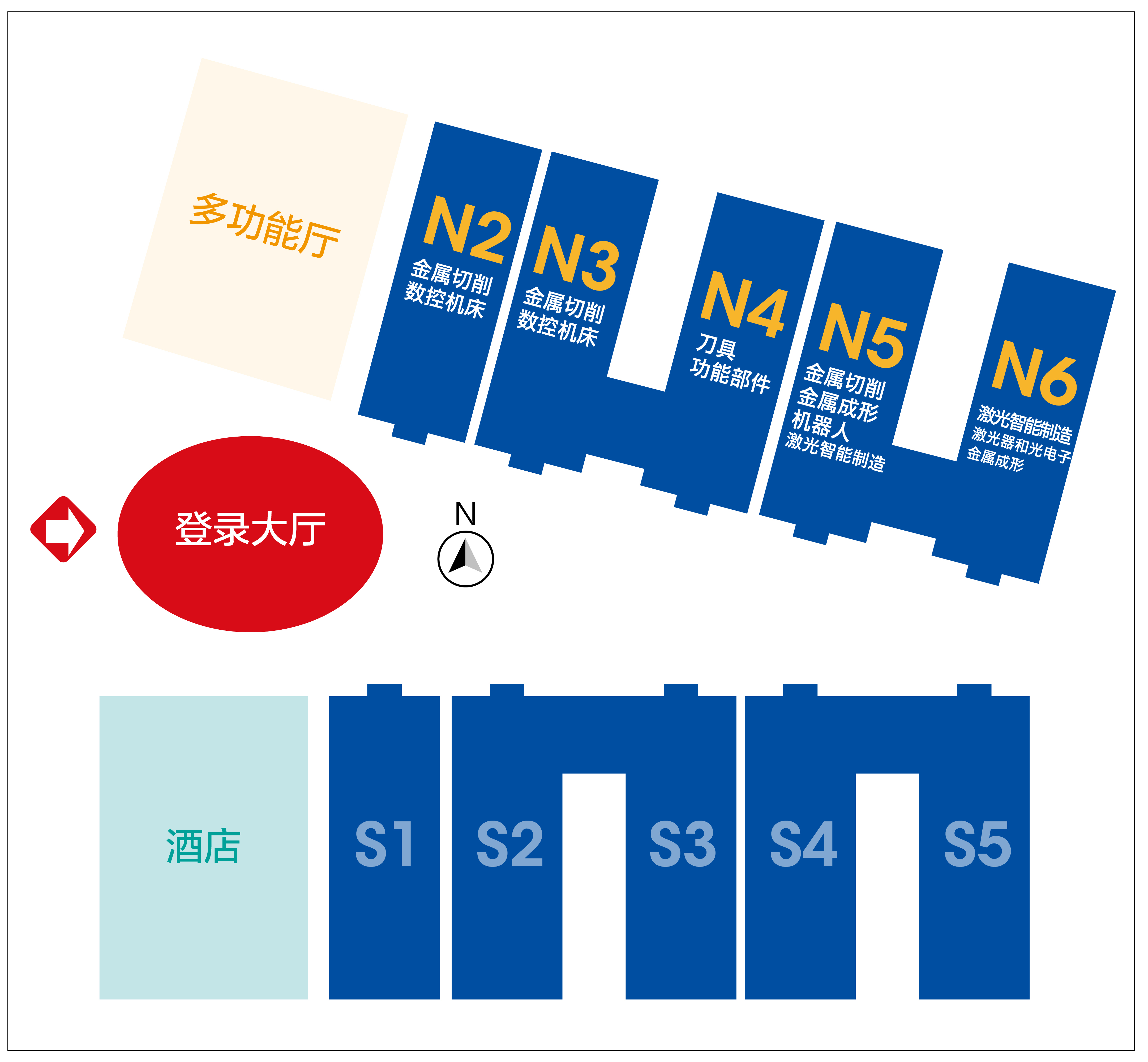 济南机床展展馆平面图