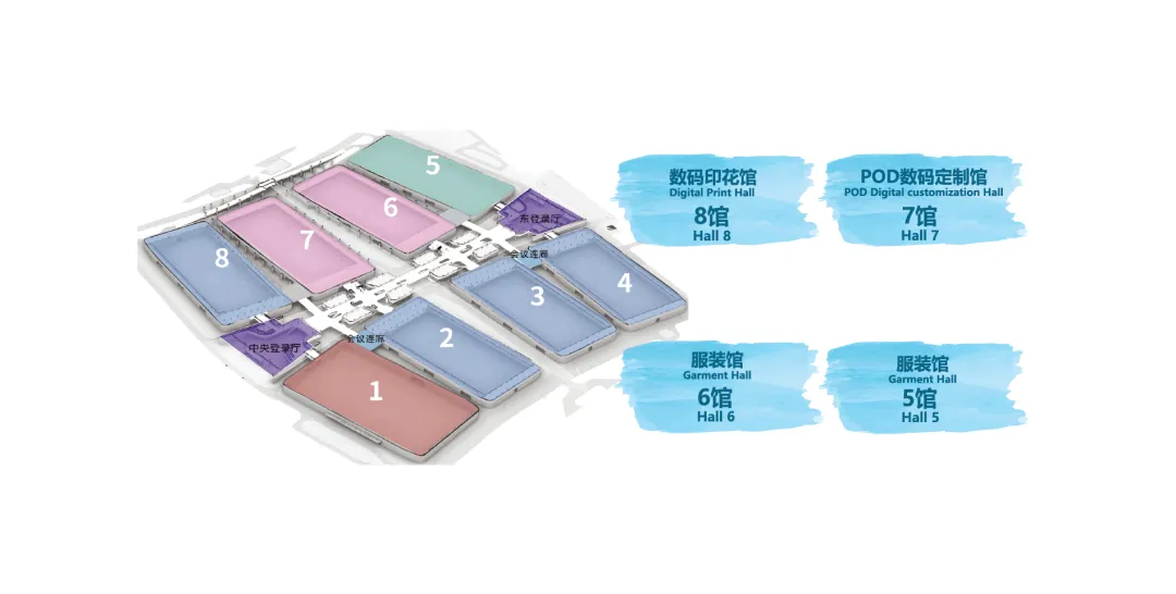 杭州印花展展館平面圖