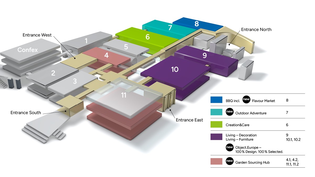 科隆戶外園藝展展館平面圖