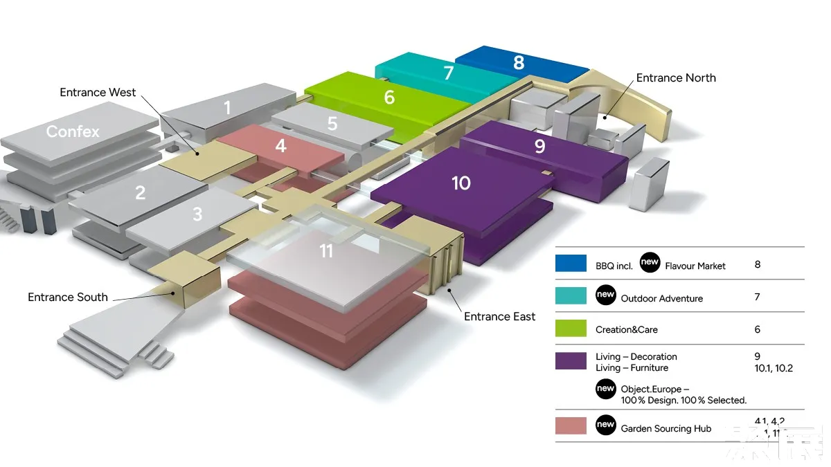 科隆戶外園藝展展館平面圖