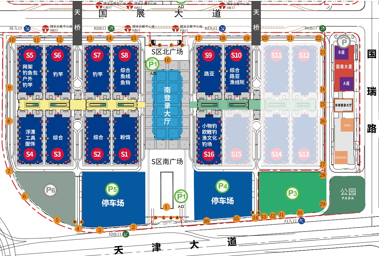 天津碧海钓具展展馆平面图