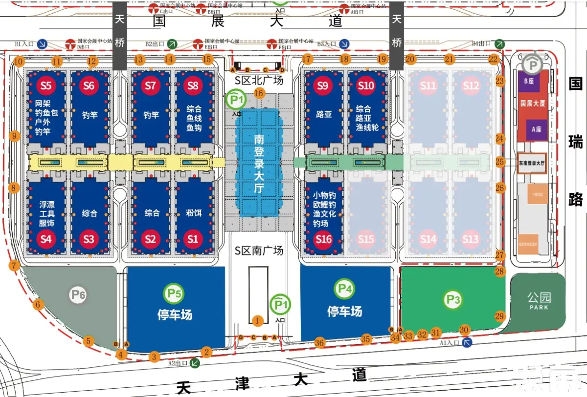 天津碧海钓具展展馆平面图
