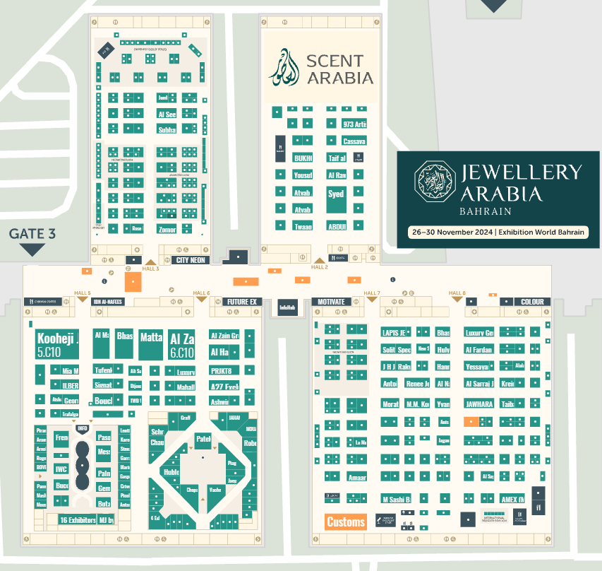 巴林珠宝展展馆平面图