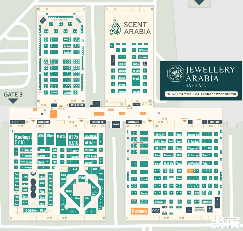 巴林珠宝展展馆平面图