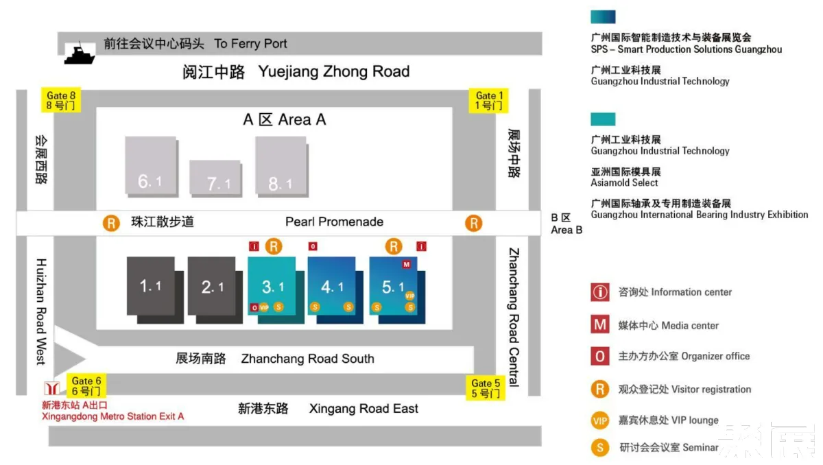 广州3D打印展展馆平面图