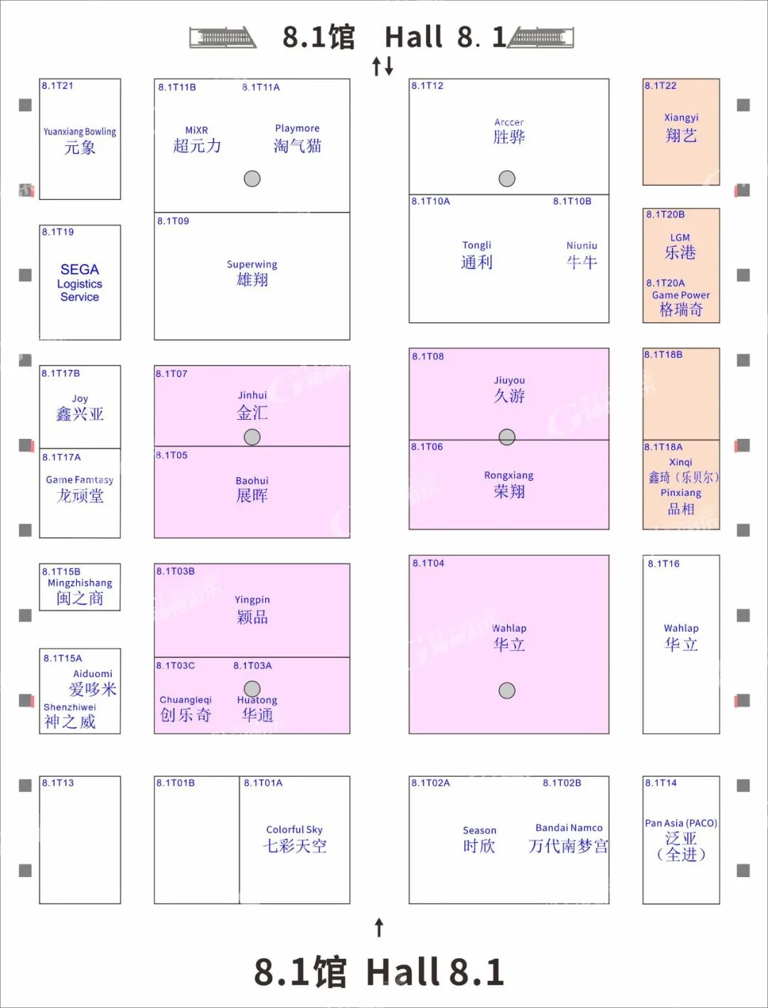 广州游乐展展馆平面图
