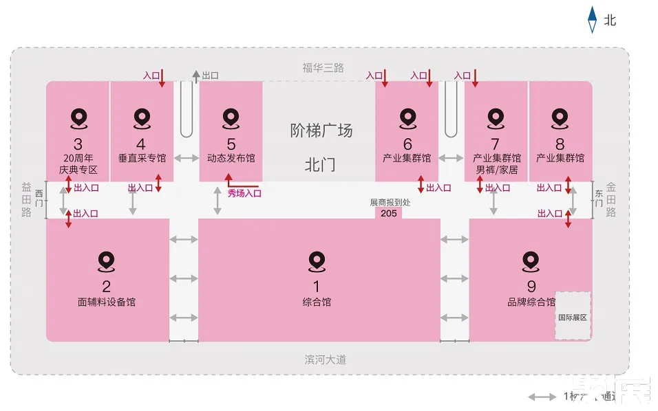 深圳內(nèi)衣展展館平面圖