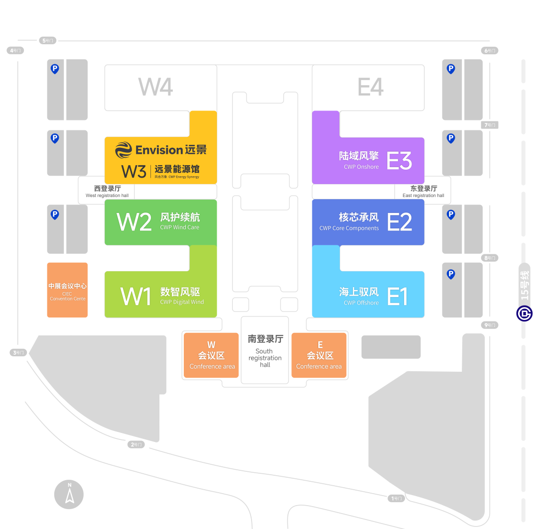 北京风能展展馆平面图