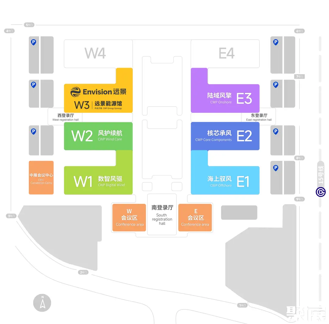 北京风能展展馆平面图