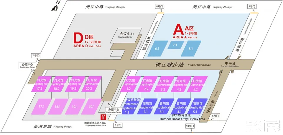 廣州演藝設(shè)備展展館平面圖