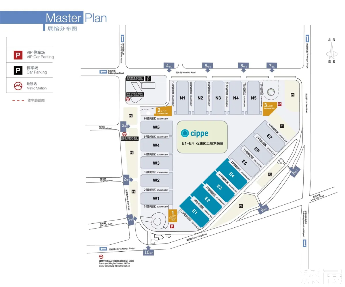 上海石油展展館平面圖