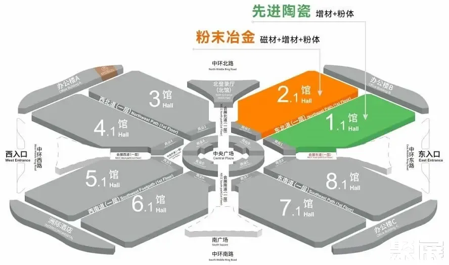 上海增材制造展展館平面圖
