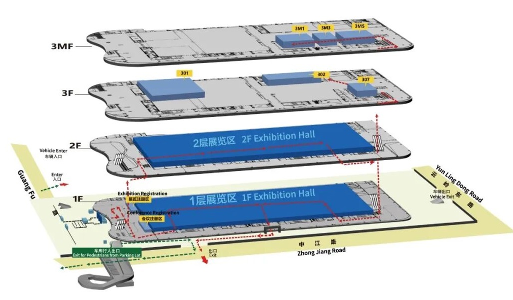 上海传感器展展馆平面图