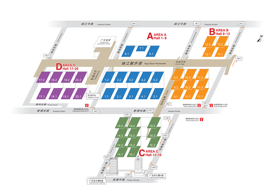 廣州電梯展展館平面圖