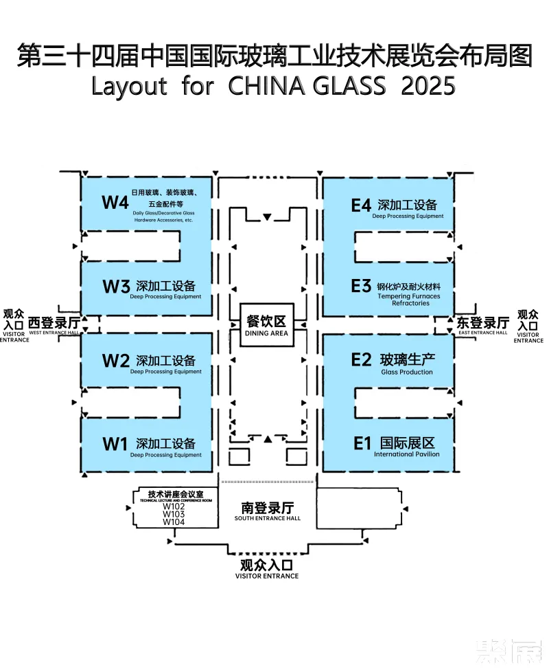 中国玻璃展展馆平面图