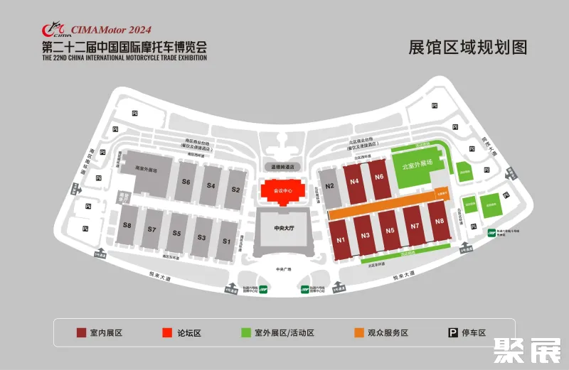 重庆摩托车展展馆平面图